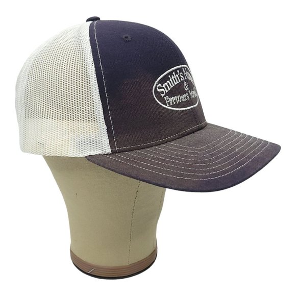 Richardson Smiths Nursery Farmers Market Mesh Snapback Cap Trucker Baseball Hat - Picture 3 of 12